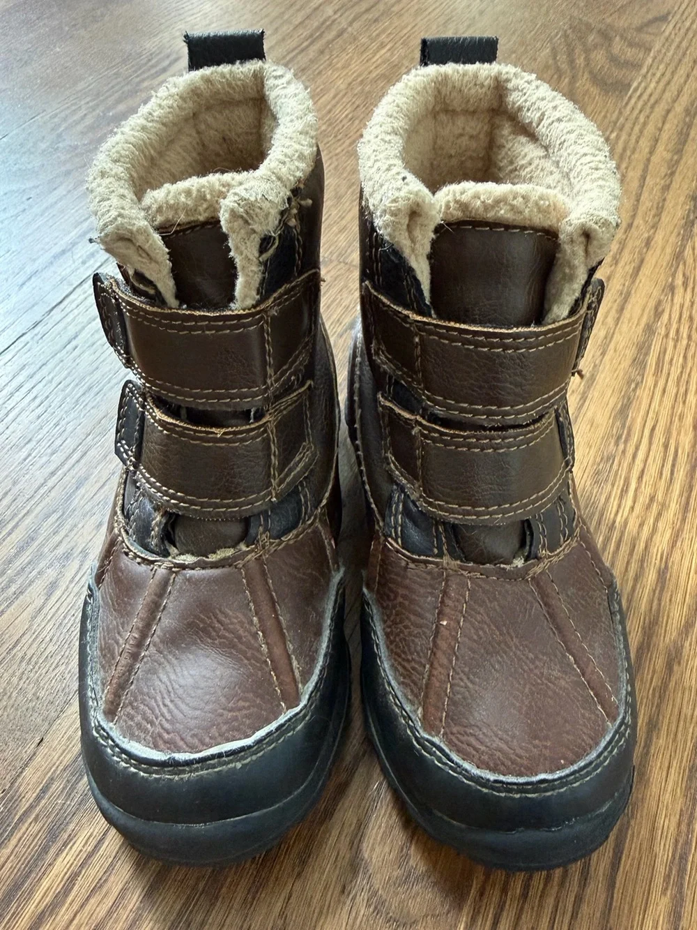 Carter's Jaxon Brown Winter Boots with Faux Fur lining, toddler size 8